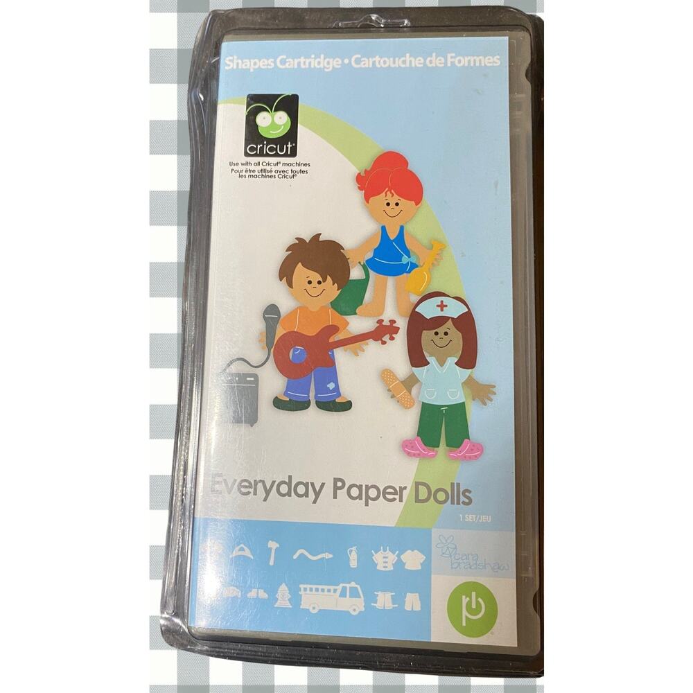 Cricut Everyday Paper Dolls Cartridge – Shapes Font, Sealed New in Package